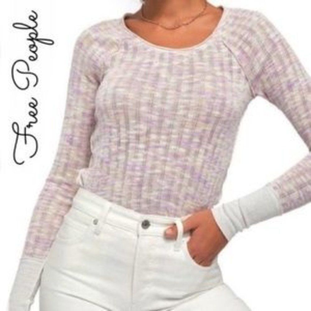 Free People Crew Neck sweater with reglan sleeves sz XS